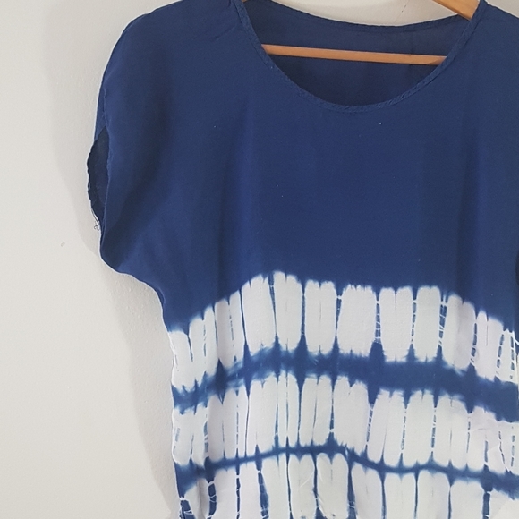 🌼 Indigo shibori tie-dye top - Picture 2 of 2